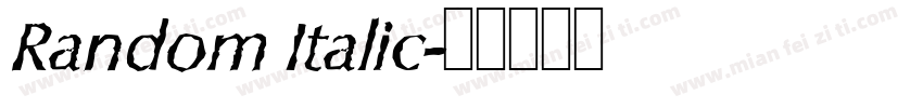 Random Italic字体转换